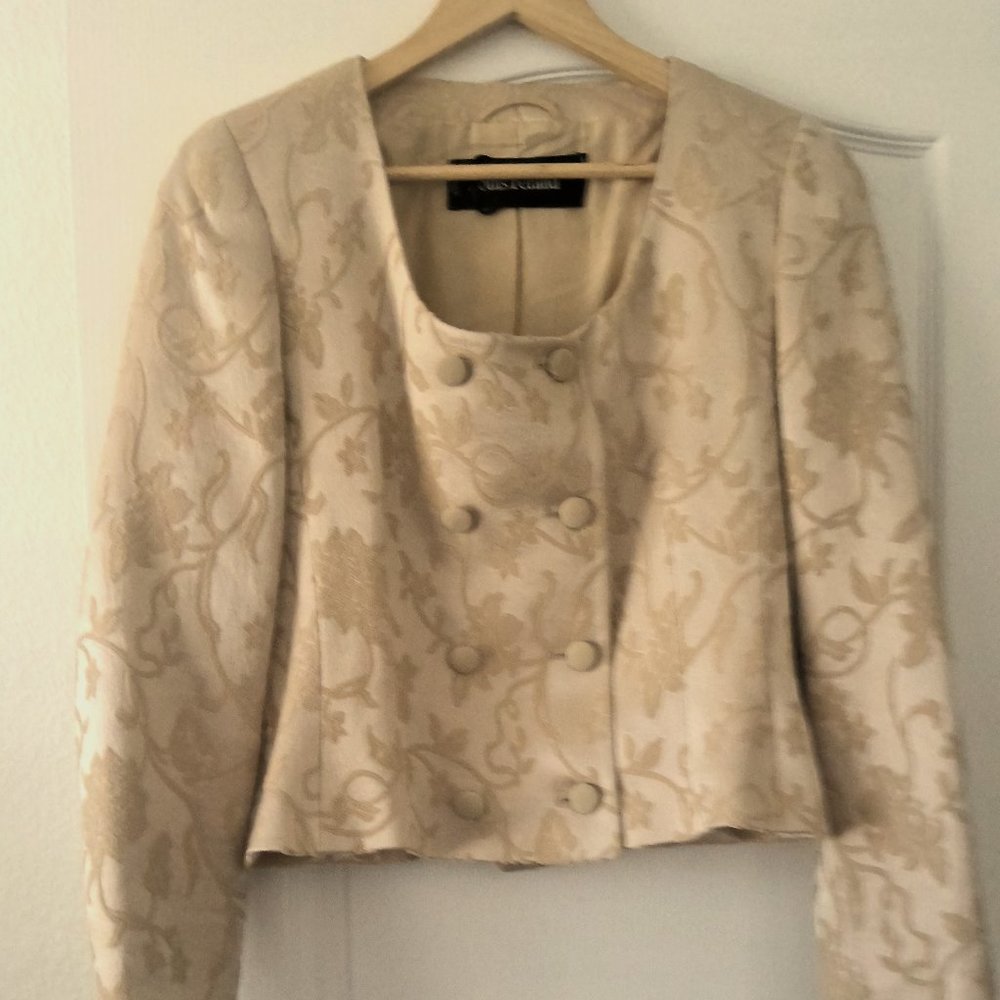 Louis Feraud 1990's Gold Evening Jacket Size 10